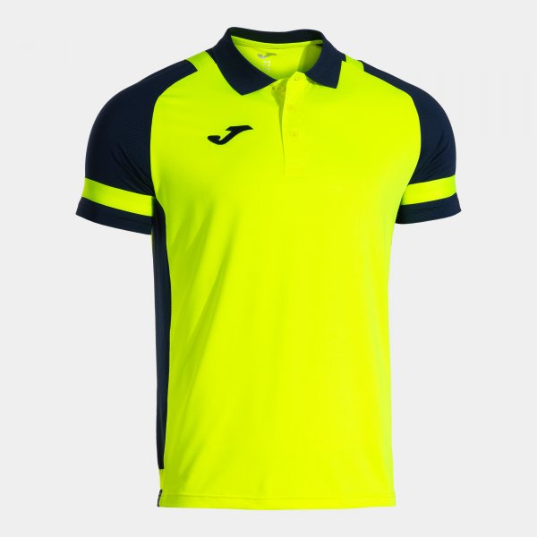 PHOENIX III SHORT SLEEVE POLO FLUOR YELLOW NAVY BLUE AMARILLO FLUOR