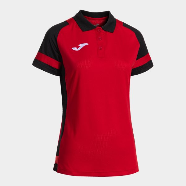 Дамски поло блуза LIDER SHORT SLEEVE POLO червено черно