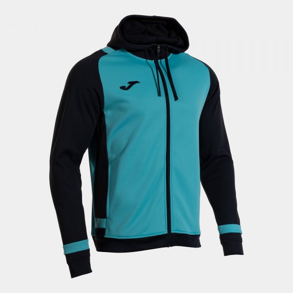 Суитшърт с качулка LIDER ZIP-UP HOODIE флуоресцентно тюркоазено