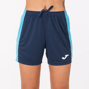 NAVY TURQUOISE FLUORO MAXI SHORTS NAVY-TURQUOISE