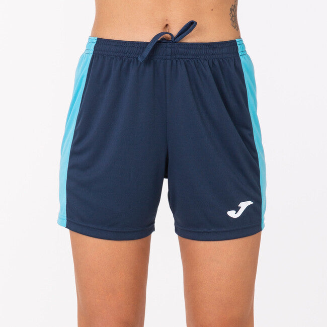NAVY TURQUOISE FLUORO MAXI SHORTS NAVY-TURQUOISE