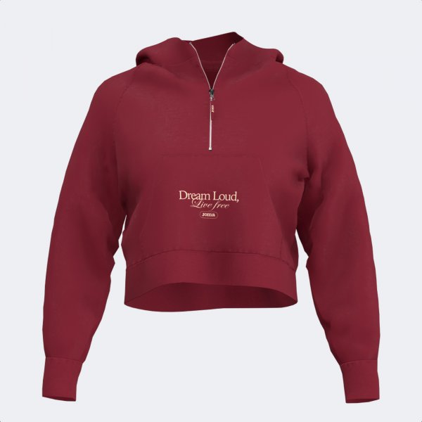 Дамска суитшърт MIMETIC HOODIE DARK RED WINE