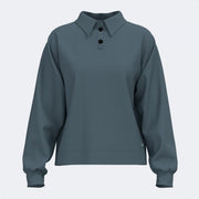 Дамски поло блуза MIMETIC LONG SLEEVE POLO синьо - сиво