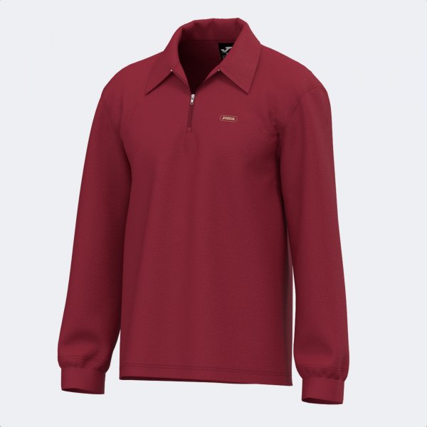 Поло блуза MIMETIC LONG SLEEVE POLO DARK RED WINE