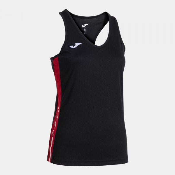 Дамски спортен потник OLIMPIADA TANK TOP черно червено