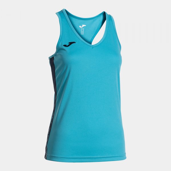 Дамски спортен потник OLIMPIADA TANK TOP флуоресцентно тюркоазено