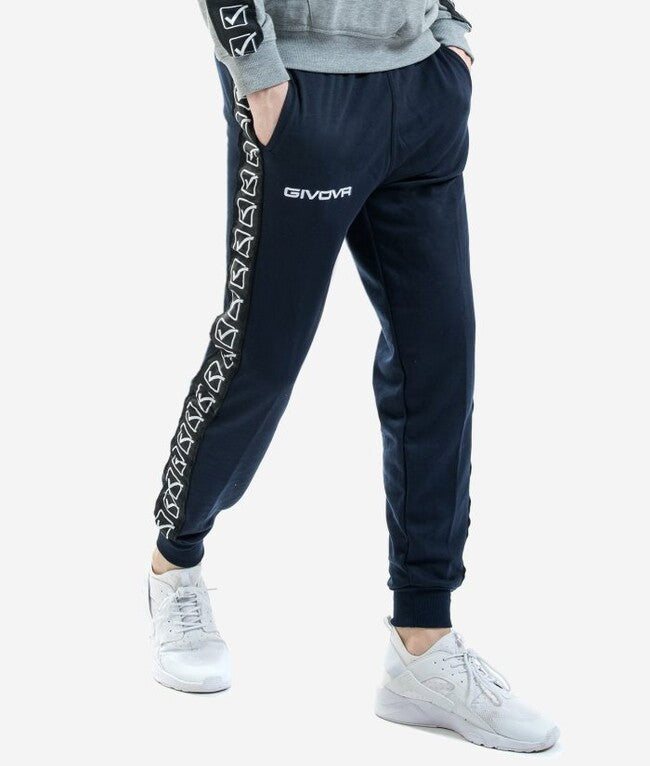 PANTALONE TERRY BAND BLU