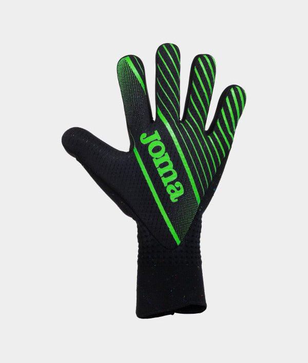 Вратарски ръкавици PANTHER GOALKEEPER GLOVES черно флуоресцентно зелено
