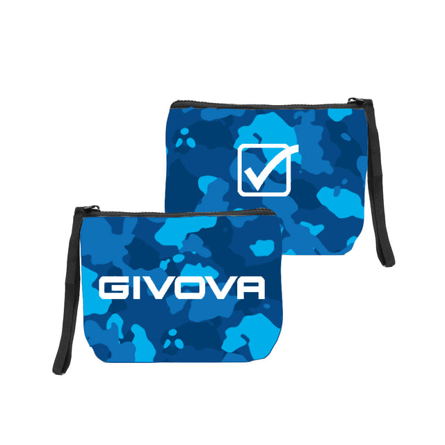 Чанта POCHETTE ARMY азурно синьо камо