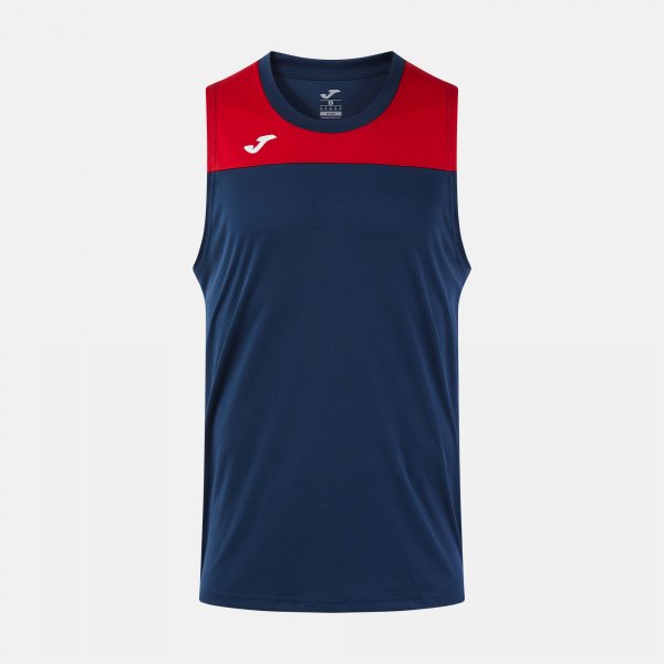 PHOENIX III SLEEVELESS SHIRT DARK NAVY RED NAVY-RED