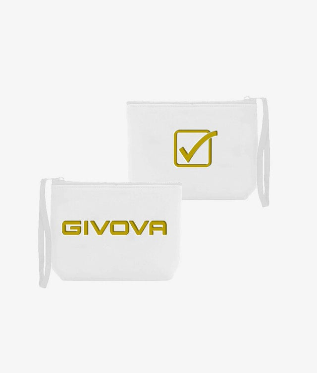 Чанта POCHETTE NEOPRENE 19*15*6 бяло-златно