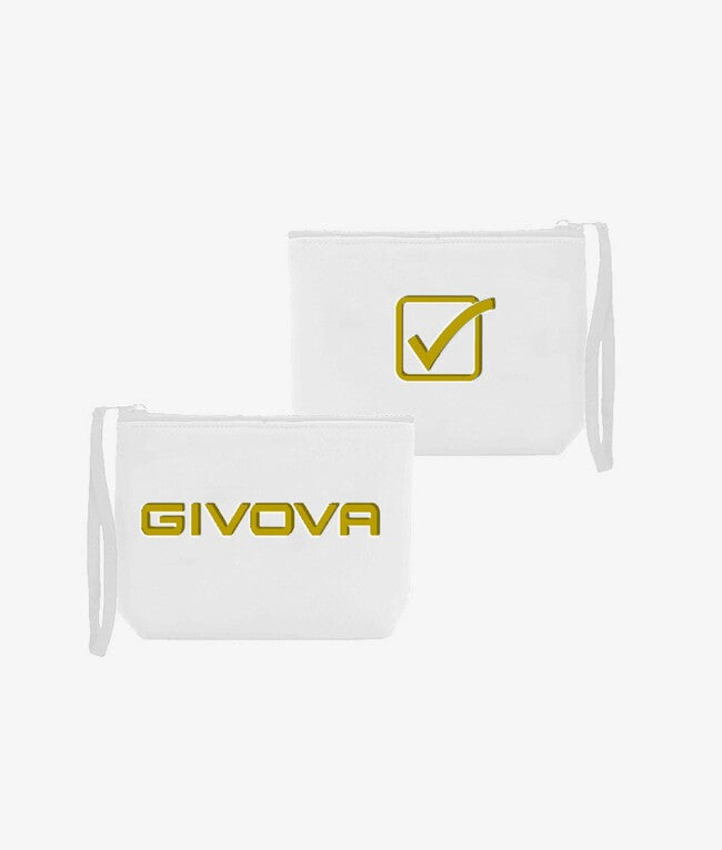 POCHETTE NEOPRENE 19*15*6 BIANCO/ORO