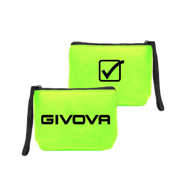 POCHETTE NEOPRENE 19*15*6 GIALLO FLUO/NERO