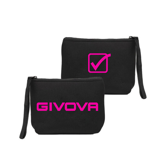Чанта POCHETTE NEOPRENE 19*15*6 черно-фуксия флуо
