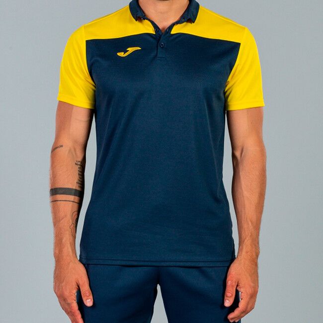COMBI POLO SHIRT NAVY-YELLOW S/S NAVY-YELLOW