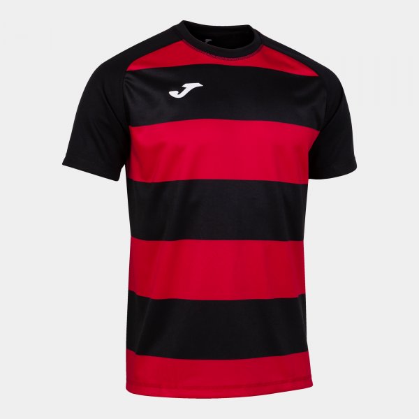Ръгби екип T-SHIRT PRORUGBY II SHORT SLEEVE черно червено