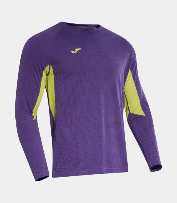 Поло блуза R-CITY LONG SLEEVE T-SHIRT лилаво