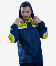 RAIN JACKET CON MESH ASIA BLU/GIALLO