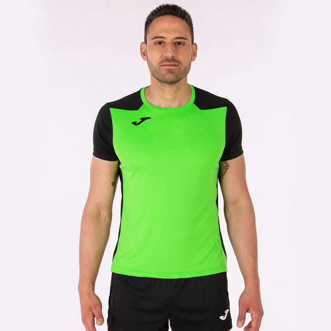 T-SHIRT RECORD II VERDE FLÚOR-NEGRO