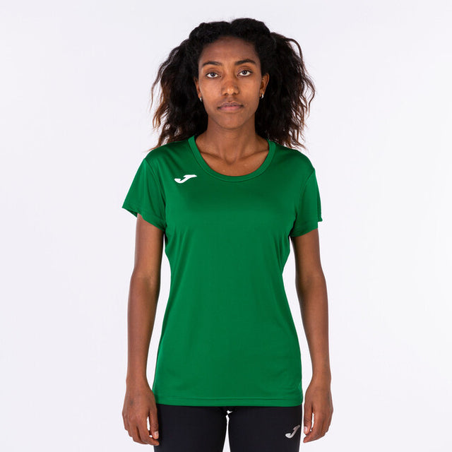 Дамски тениска за бягане RECORD II SHORT SLEEVE T-SHIRT зелено