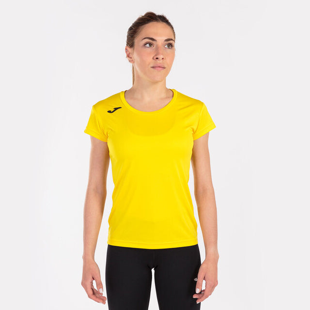 Дамски тениска за бягане RECORD II SHORT SLEEVE T-SHIRT жълто