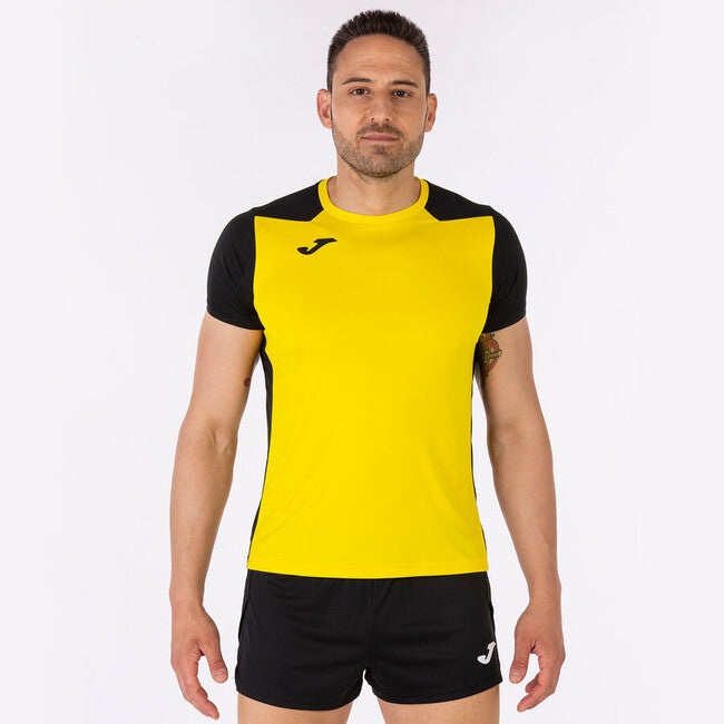 T-SHIRT RECORD II YELLOW-BLACK