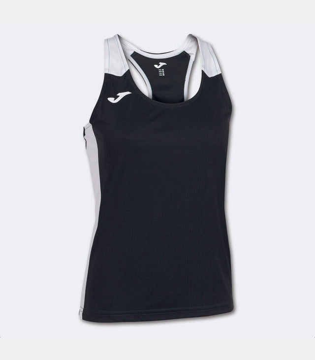 Дамски потник за бягане RECORD II TANK TOP черно бяло