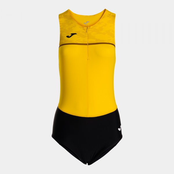 Дамски комплект за бягане RECORD III BODYSUIT жълто черно