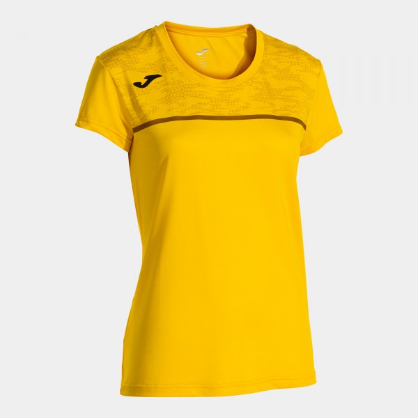 Дамски тениска за бягане RECORD III SHORT SLEEVE T-SHIRT жълто