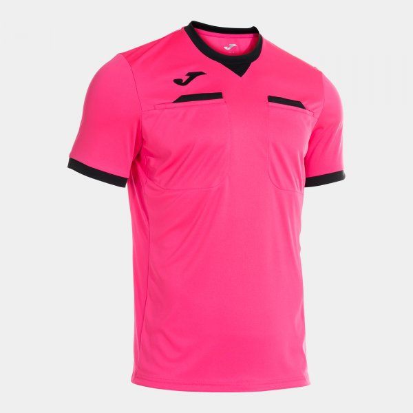 Съдийска фланелка REFEREE SHORT SLEEVE T-SHIRT флуоресцентно розово черно