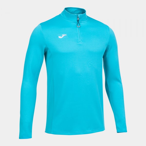 SWEATSHIRT RUNNING NIGHT TURQUOISE FLUORESCENT FLUOR TURQUOISE