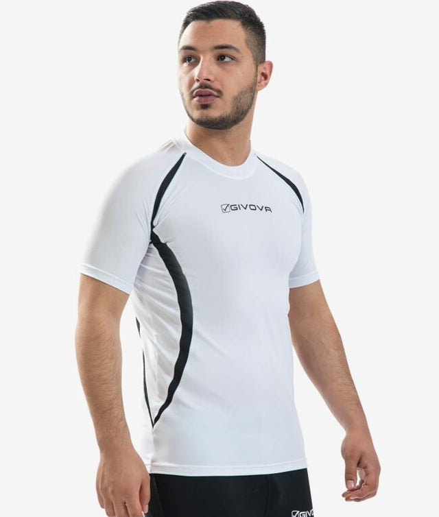 Тениска RUNNING SHIRT бяло-черно