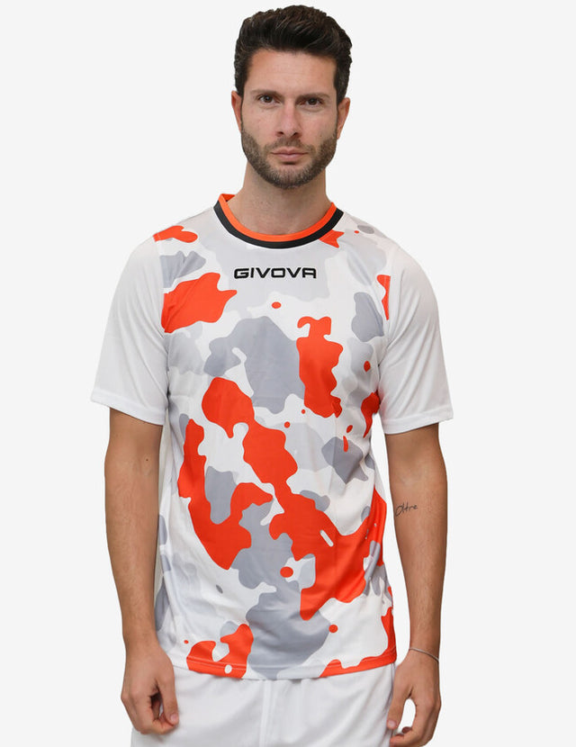 Фланелка SHIRT ARMY бяло-оранжево