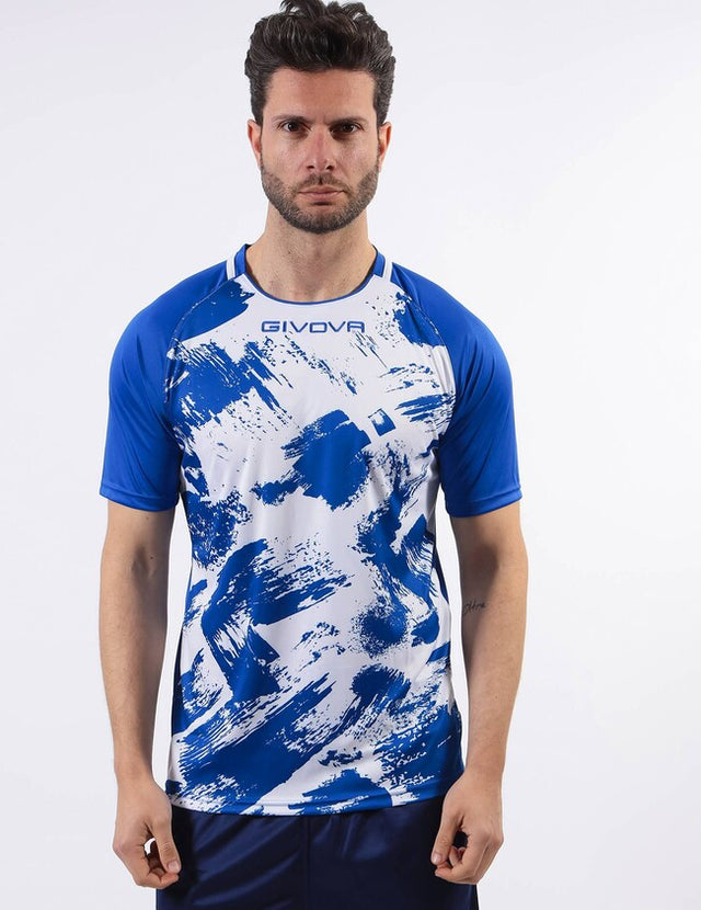 Фланелка SHIRT ART M/C азурно синьо-бяло