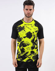 SHIRT ART INTERLOCK M/C GIALLO FLUO/NERO