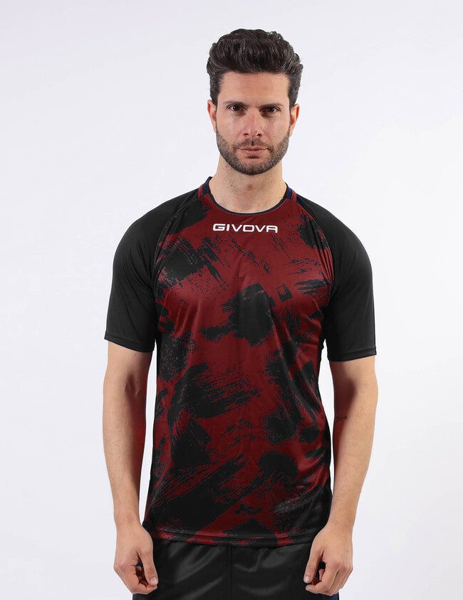SHIRT ART INTERLOCK M/C GRANATA/NERO