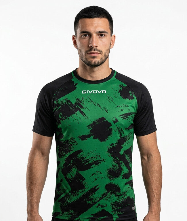 SHIRT ART INTERLOCK M/C VERDE/NERO