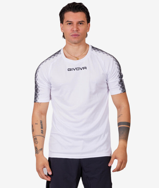 SHIRT CLUB IN MESH BIANCO/NERO