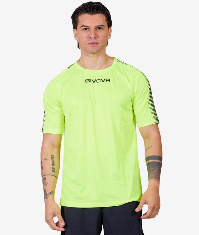 Фланелка / тениска SHIRT CLUB флуо жълто-черно