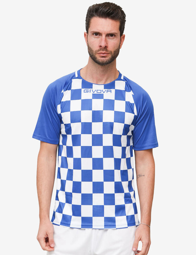 Фланелка SHIRT DAMA бяло-азурно синьо