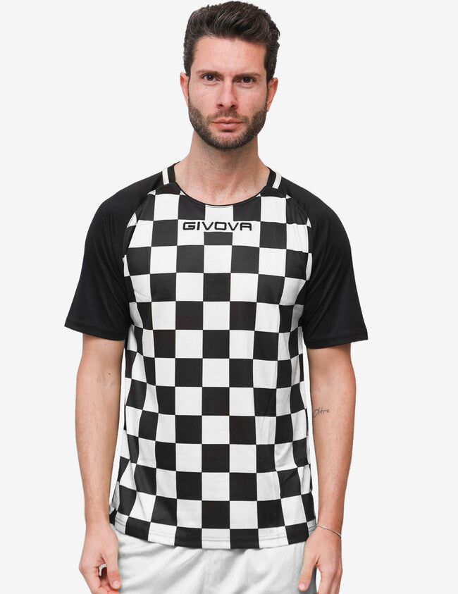 SHIRT DAMA INTERLOCK BIANCO/NERO