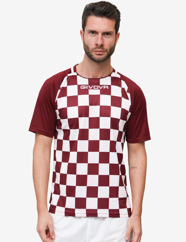 Фланелка SHIRT DAMA бордо-бяло