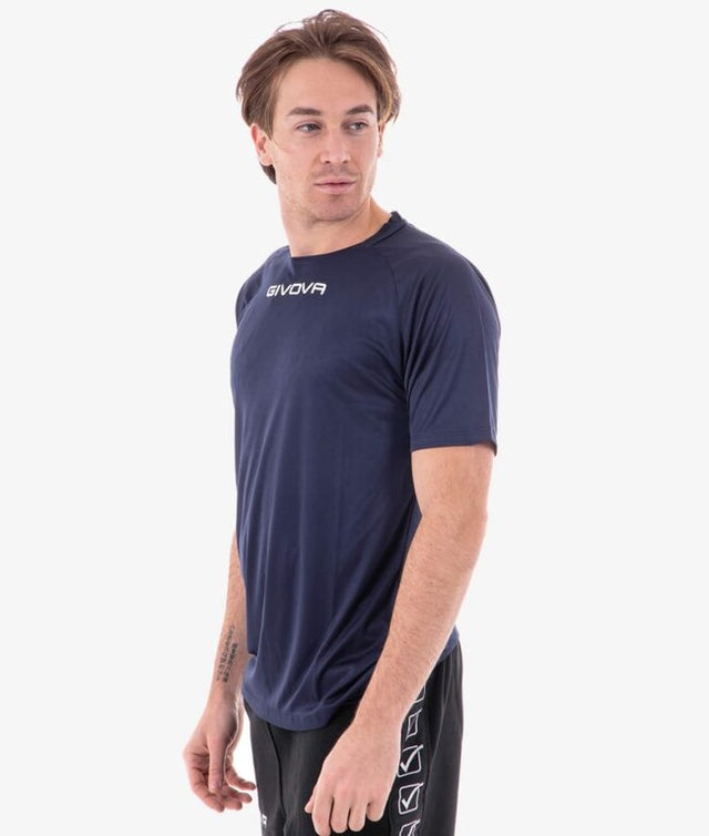 Тениска с къс ръкав SHIRT GIVOVA ONE MICROFORATA синьо