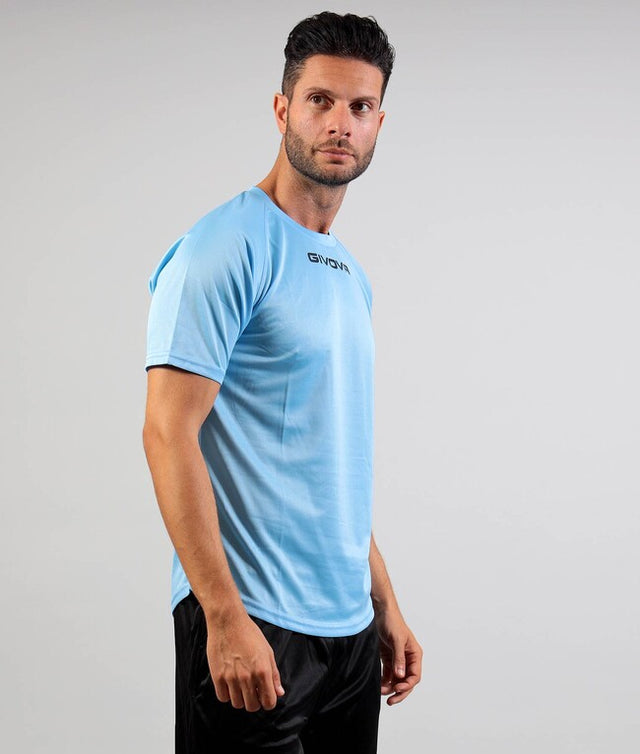 Тениска с къс ръкав SHIRT GIVOVA ONE MICROFORATA светлосиньо
