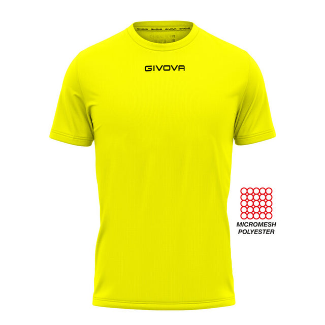 Тениска с къс ръкав SHIRT GIVOVA ONE MICROFORATA флуо жълто