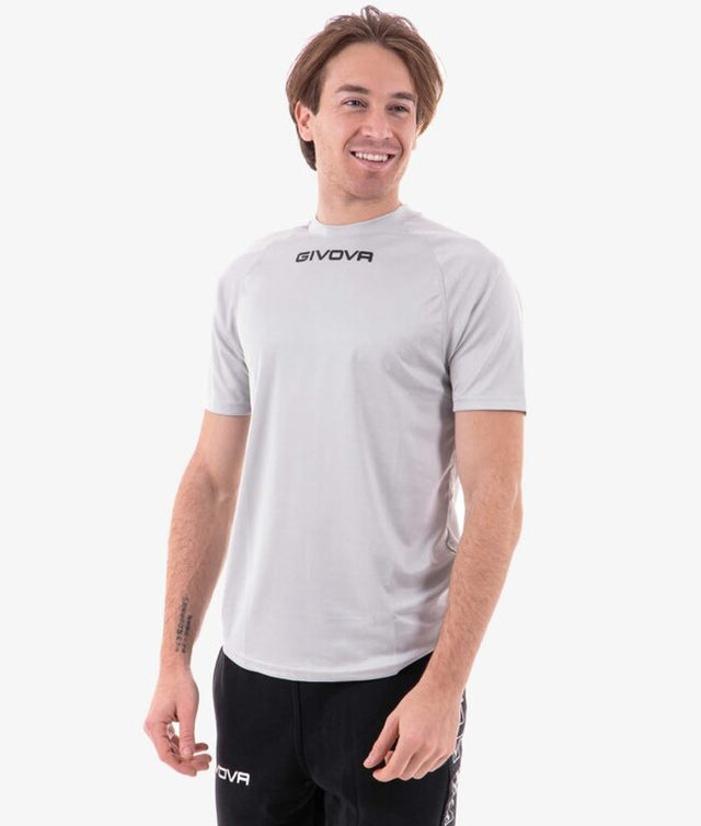 Тениска с къс ръкав SHIRT GIVOVA ONE MICROFORATA светлосиво