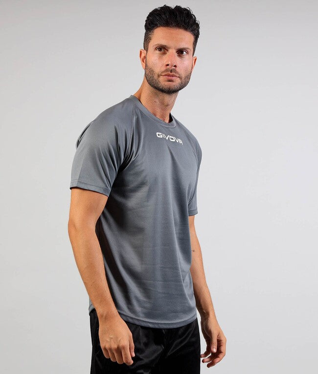 SHIRT GIVOVA ONE MICROFORATA GRIGIO SCURO