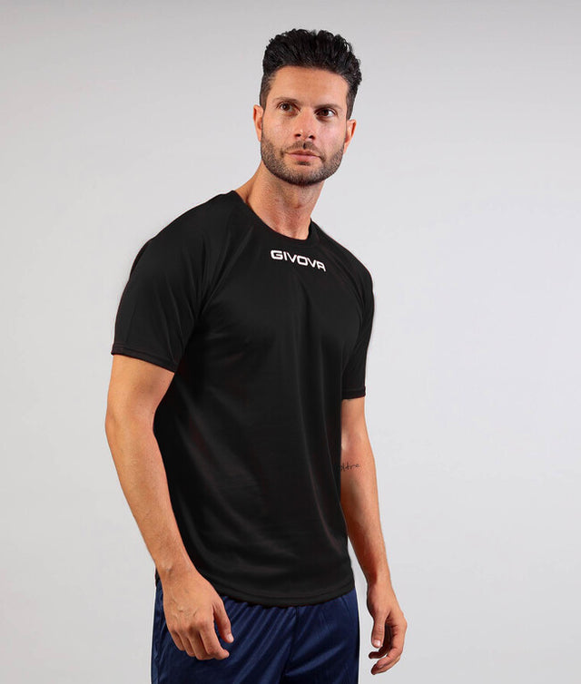 Тениска с къс ръкав SHIRT GIVOVA ONE MICROFORATA черно