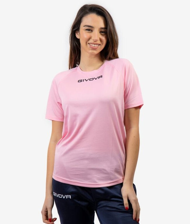 Тениска с къс ръкав SHIRT GIVOVA ONE MICROFORATA розово