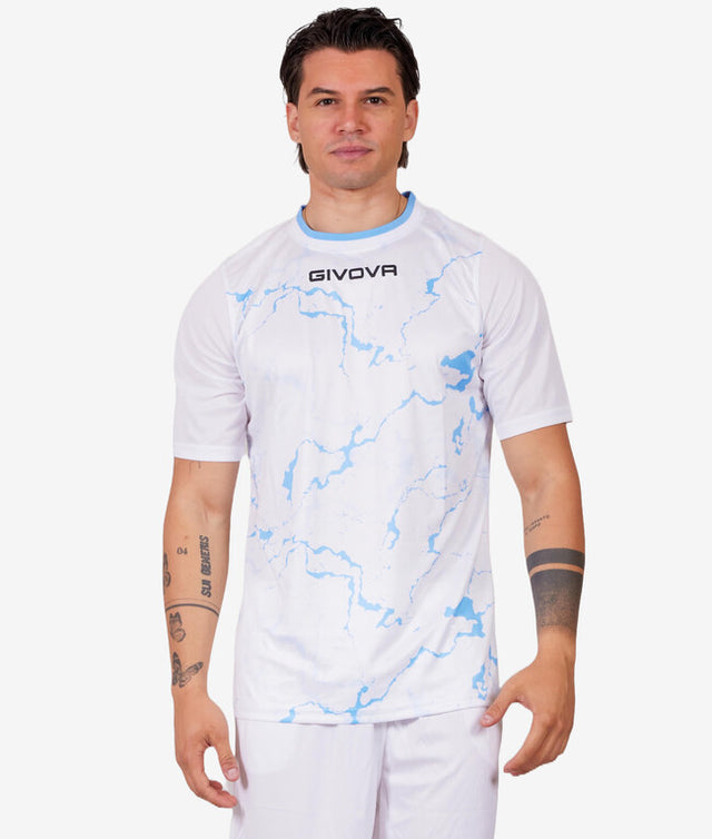 Фланелка SHIRT GRAFITE бяло-светлосиньо